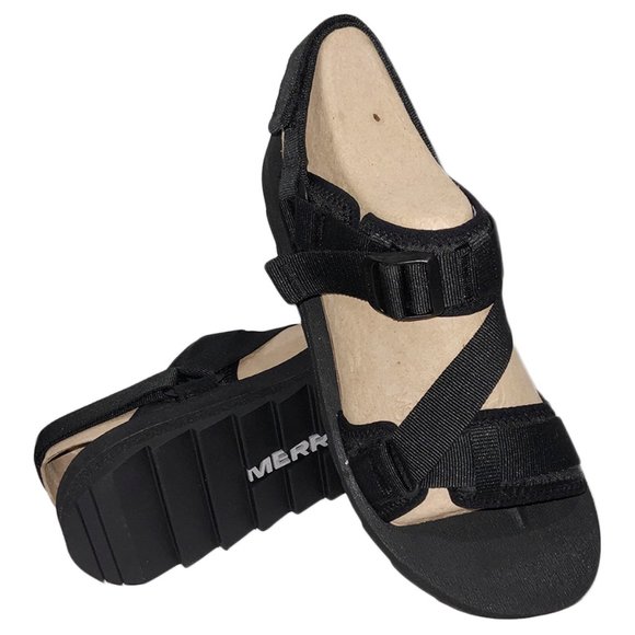 NWT MERRELL MSRP $84.99 MEN\'S BLACK ALPINE STRAP SANDALS SIZE 12 main image 5